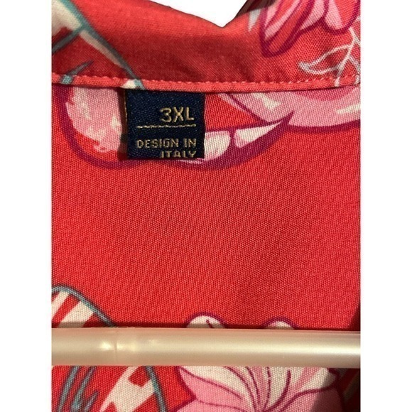 Design In Italy Flamingo Hawaiian Camp Cruise Golf Tropical Shirt Sz L.‎ - Picture 4 of 6